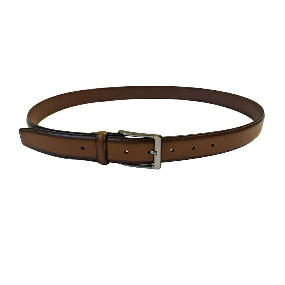 Perry Ellis Portfolio Brown Leather Belt Size 40